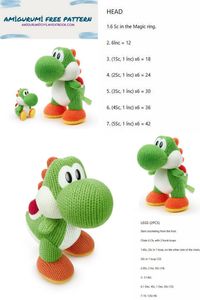 Amigurumi Dinosaur Yoshi Free Pattern – Amigurumi toys