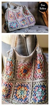 8 Granny Square Bag Free Crochet Pattern - Page 2 of 2