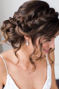 wedding hairstyles for long hair braided hair low updo