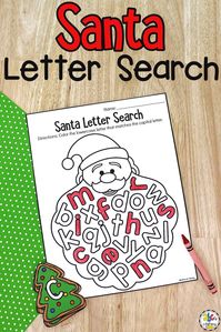 With this free printable Santa Letter Search Activity, your preschoolers can work on letter recognition and much more.