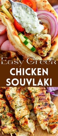 Chicken Souvlaki is the best recipe to satisfy your Greek cravings! We marinate the chicken in a Greek marinade first and then grill the skewers to a tasty smoked perfection. Serve it in a warm pita bread with red onions, tomatoes, and tzatziki sauce.