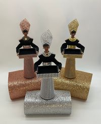 "The Royal Queen Tray Figurine is designed in a beautiful black color with a luxurious diamond bling rhinestone and sparkling accents. This collection is available in three gorgeous colors - Rose Gold, Silver and Gold - perfect for matching any home decor. Sold individually. (Please select your style at checkout). Great item for serving your guests sweet candies. Can be displayed as a table centerpiece, countertop decorative figurine tray, home or party decor. Details: * Handcrafted 12 1/2\" fig