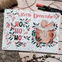 December Bullet Journal Cover Page Ideas - Cute Little Paper