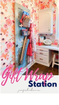  

I have been wanting to do a gift wrap center for a long time! It felt like an obvious addition to the craft room but there wasn’t any space left because my kids have overtaken it with tie-dye projects, slime bowls, coloring books, and all the things. Anyone else??? So in an effort to keep the gift bags and wrapping paper and all those things organized, I decided to take an old door and modify it to work.

https://jenniferallwoodhome.com/diygiftwrapstation/

