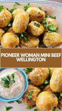 Pioneer Woman Mini Beef Wellington is made with beef filet, salted butter, olive oil, onion, thyme, cremini mushrooms, Dijon mustard, puff pastry, egg yolk, and sea salt. This delicious Mini Beef Wellington recipe creates a tasty appetizer that takes about 45 minutes to prepare and can serve up to 12 people.