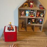 Northamptonshire mum on Instagram: "Tonies storage! If like us you’ve been collecting lots of tonies and not sure how or where to store them then check this out. I’ve found this cute house from @hobbycrafthq and it fits the tonies in perfectly! The boys love that they can easily access each one and it’s fits in perfectly with Henry’s bedroom decor. @tonies_uk @hobbycrafthq #bedroomdecor #toniesbox #tonies #instamum #instaparents #mumsofinstagram"