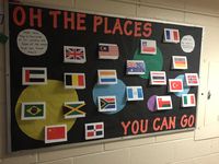 Oh the places you can go bulletin board for study abroad opportunities