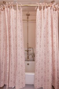 Printed Shower Curtain W/Ties - Home Decor | Shop LoveShackFancy.com