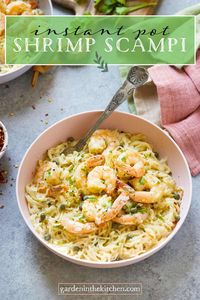 This irresistible 3-minute Instant Pot Shrimp Scampi is made with angel hair pasta, a fragrant shallot and white wine broth, and tender garlic butter shrimp. Just as buttery, flavorful, and satisfying as the classic version without having to spend hours in the kitchen!