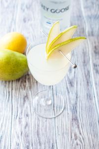 The pear and elderflower martini is a simple and refreshing cocktail consisting of pear vodka, elderflower liqueur, lemon juice, and simple syrup.