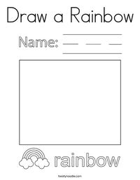 Draw a Rainbow Coloring Page - Twisty Noodle