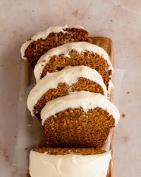 This pumpkin bread with cream cheese frosting is a delicious, an easy moist pumpkin bread filled with pumpkin, spices and cream cheese.