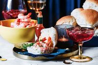 Kick off the celebrations with these Christmas prawn rolls