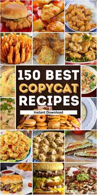 Recips, 150 Copycat Recipes PDF, Homemade Versions of Your Favorite Dishes, Restaurant-style Recipes, Copycat Meal Ideas, Digital Download - Etsy.de