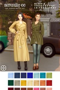 Discover this chic Sims 4 trench coat CC at number 1m on my CC download list! This set brings two stunning versions: a long, elegant beige trench for that timeless look, and a shorter olive green option styled with jeans for a laid-back, modern vibe. Both coats have a belted waist, large lapels, and button detailing, making them perfect for versatile autumn and winter outfits that add a touch of sophistication to any Sims 4 CC folder. Plus, this list is packed with the best Sims 4 CC packs that I can’t wait to add to my game.