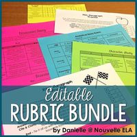 This bundle contains more than 20 editable rubrics for projects, essays, homework, and Interactive Notebooks for the secondary ELA or Social Studies classroom. Each rubric is available as standards-based (holistic) or points-based (analytic). You get every rubric prepared to print-and-go for