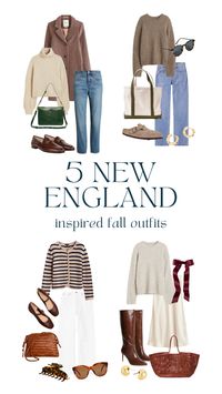 Five New England inspired fall outfits to buy now and wear later. Classic styles and timeless pieces to add to your wardrobe this fall.