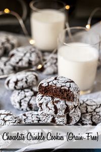 Chocolate Crinkle Cookies (Gluten-Free, Grain-Free)