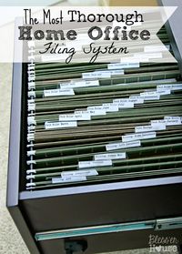 The Most Thorough Home Office Filing System | Bless'er House - Taxes would be so much easier every year if I kept this up!