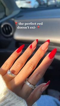 Artist: @vwnails_  • Red Nail Inspo  • Valentine’s Day Nails  • red valentines nails  • Romantic nail art  • Valentine’s Day nail designs   • Cute valentines nails  • Cute red nails  • Simple red nails  • DIY Gel X Nails  • Red Gel x nails