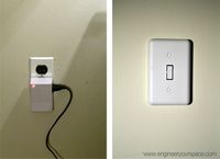 DIY lighting switch – no electrician needed: you plug your lamp into the wireless receiver, and you can turn it on/off from a wall switch that you can put anywhere in the room!