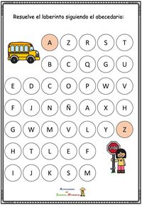 This Spanish alphabet maze is a great way for kids to practice their letter recognition and fine motor skills. They'll have fun finding their way through the maze while learning the ABCs.  Download the free worksheet here: