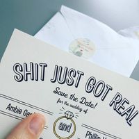 Funny wedding invitations as seen on @offbeatbride #wedding #invitation