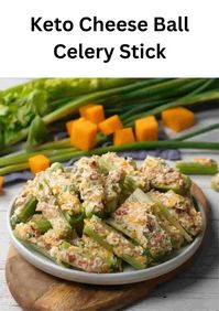 Keto Cheese Ball Celery Stick - EASY KETO RECIPES