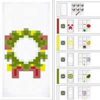 A Minecraft Christmas wreath banner design for ideas and inspiration to decorate your build.