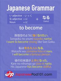 Japanese Grammar: ~naru (to become) PS: Start learning #Japanese language the best way, just click here