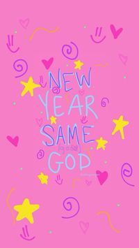 Happy new year!! 🍾⭐️💘 #quotes #quoteoftheday #lockscreen #wallpaper #wallpaperforyourphone #newyearsresolutions #newyear #pink #doodle