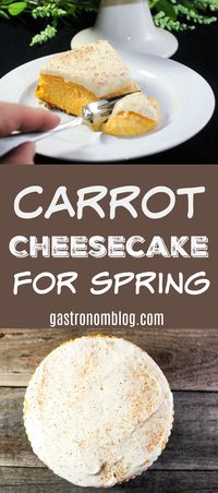 Carrot Cheesecake - perfect for spring and easter! A great dessert! #desserts #cheesecake #cake #easter #spring