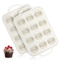 PRICES MAY VARY. UPGRADED SILICONE MUFFIN PAN: The hidden stainless steel frame around the outer edge and handles makes muffin pan more sturdy and resistant to deformation. No more spilling after batter fill in with when transfer baking pan from counter to oven NO STICKING: Compared to metal pan, this reinforced silicone muffin pan is a breeze to release. Polish surface makes muffins pop out with pressed finger from bottom. Flexible silicone makes it easy to clean thoroughly SMALL SIZE CUPCAKE P