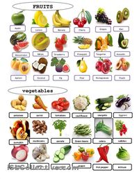 Fruit or Vegetable Printable worksheets | Free ESL printable worksheets made ...