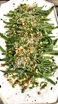 Cold Crunchy Green Beans with Garlicky Pistachio Vinaigrette — Kitchen Confidence With Lili