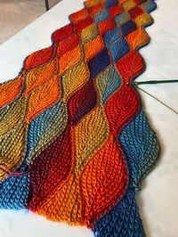 Ravelry: LEAFY knit-look blanket pattern by Adriana M.