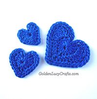 Ravelry: Crochet Hearts Appliqué pattern by GoldenLucyCrafts