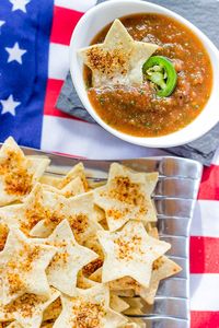 Seasoned Tortilla Chips | Fun and tasty 4th of July snack!