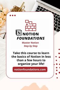 🚀 Master Notion step by step! Elevate your productivity with our comprehensive Notion Foundations Course. 📚 Unlock the full potential of this powerful tool through in-depth tutorials, hands-on exercises, and exclusive templates. Enroll now and transform your workflow! 💻🎓 #NotionCourse #Productivity #LearnNotion #NotionFoundations #OnlineLearning Feel free to customize the description further based on specific course features, benefits, or highlights you'd like to emphasize.