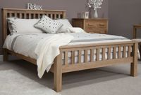 Nero solid oak bedroom furniture 5' king size bed with felt pads | eBay