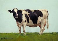 Karin Jurick | OIL | "Lincoln Highway/Dairy Cow, Pennsylvania"