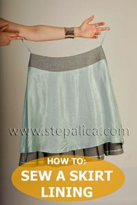 Zlata skirt sewalong: #11 Assemble the lining sewing in lining for a skirt