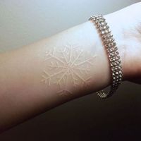 Courtesy of Inked Girls whiteink snowflake geometric