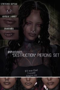 Check out this awesome Sims 4 destruction piercing set at number 21 on my Sims 4 piercings CC list! It also features a variety of piercings, including belly button, nose, septum, lip piercings, and more for both male and female Sims. Most of the items are Maxis Match and come in handy Sims 4 CC packs. I’ve added several of these to my game, and they look incredible!