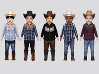 The Sims Resource - Cowboy Shirt Toddler