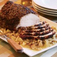 Roasted Pork Loin with Maple-Mustard Crust - Recipe - Fine Cooking-CMT