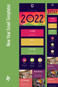 New Year email template "Colorful year in numbers" for education industry. Create professional, responsive emails fast with no coding skills. Follow us on Pinterest for more inspiration and tips. 🤗 #newyear #stripoemail #emailnewsletter #emailtemplatedesign #emaildesigninspiration #emailmarketingdesign