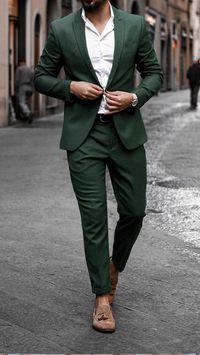 Men Suits Green Suit 2 Piece Suit Wedding Wear Suit For Men Elegant Suit Gift For Him Formal Fashion Listing Include (Coat + Pant) Fabric:- Premium Color:- Green Dry Clean Only The suit is for wedding, Party, Proms, and Etc Express Shipping to world-wide but Remote Area May Take Longer Little color variation may possible due to photography and lights