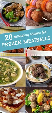 Learn what to make with frozen meatballs with this collection of 20 meatball recipes. Perfect for dinner, appetizers, and more! Find your new favorite recipe. #meatballs #recipes #whattomaketoeat