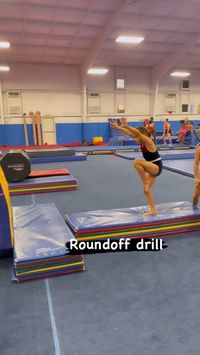 This drill is excellent for beginners, they can understand that the feet are inside to be able to do backhandsprings.#roundoff… | Instagram